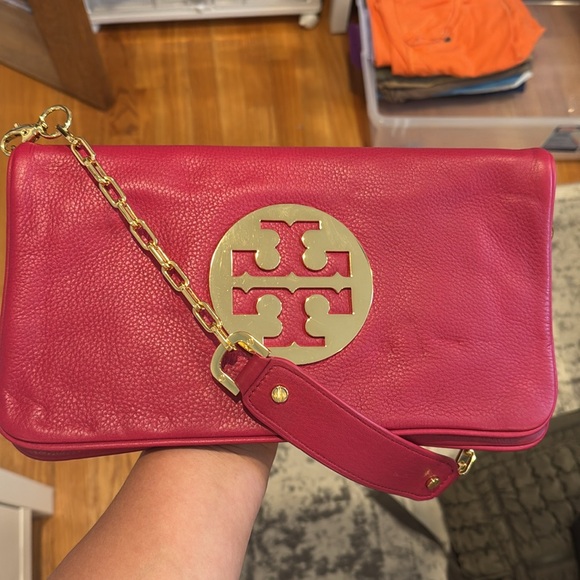 Tory Burch Pink and Gold Shoulder Bag - Picture 2 of 3